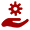 hand holding a gear representing business processes
