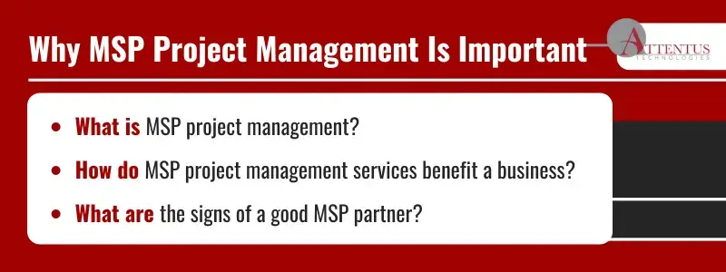 Key Takeaways:
What is MSP project management?
How do MSP project management services benefit a business?
What are the signs of a good MSP partner?