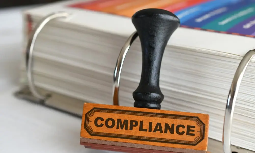 Cybersecurity compliance framework concept photo.