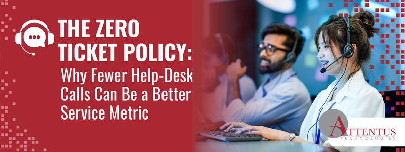 I.T. help desk team wearing headsets and working at computers.